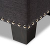 Baxton Studio Hannah Grey Upholstered Button-Tufting Storage Ottoman Bench 128-7051